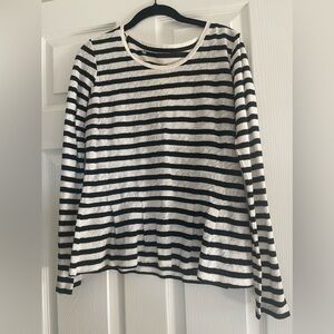 Black and White Striped Long Sleeve
